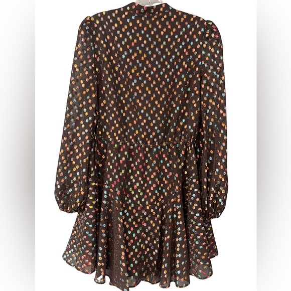 Milly Reina Confetti Metallic A Line Dot Dress Size 6 - Picture 3 of 9